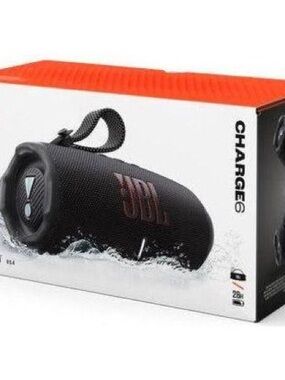 JBL - CHARGE6 PORTABLE WATERPROOF SPEAKER WITH POWERBANK - BLACK